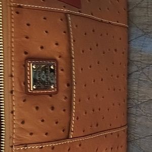 Dooney & Bourke Tan Ostrich Finish Leather Bag